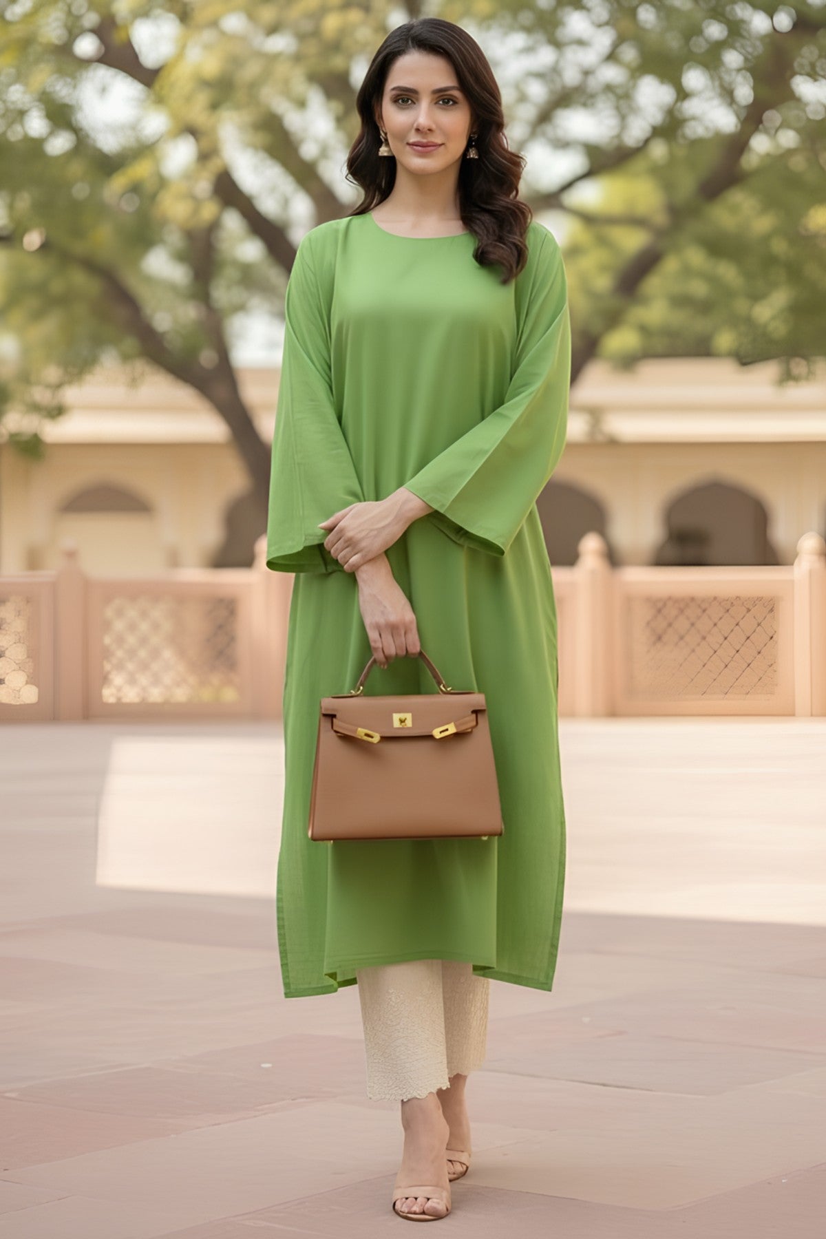 Olive Linen Kurta