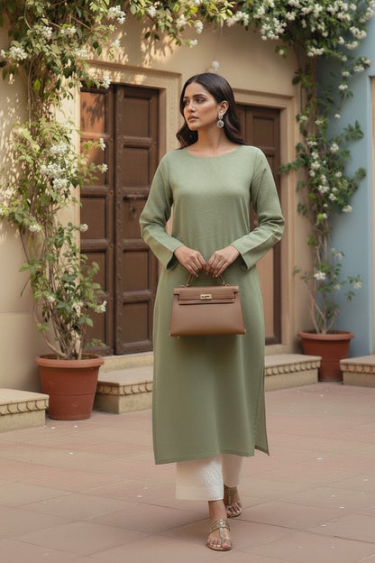 Olive Linen Kurta