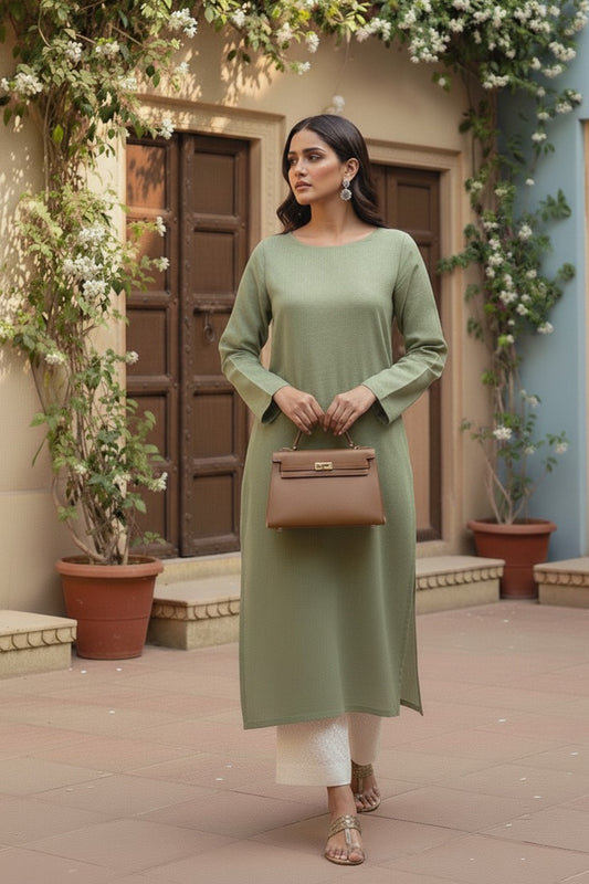 Olive Linen Kurta