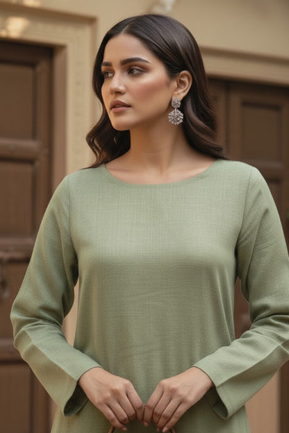 Olive Linen Kurta