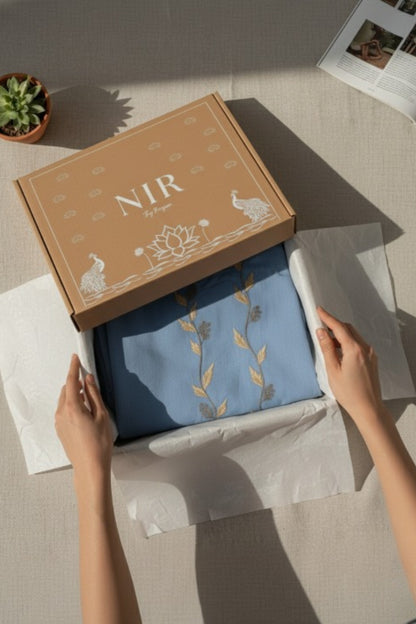 Sky Linen Embroidered Tank Top