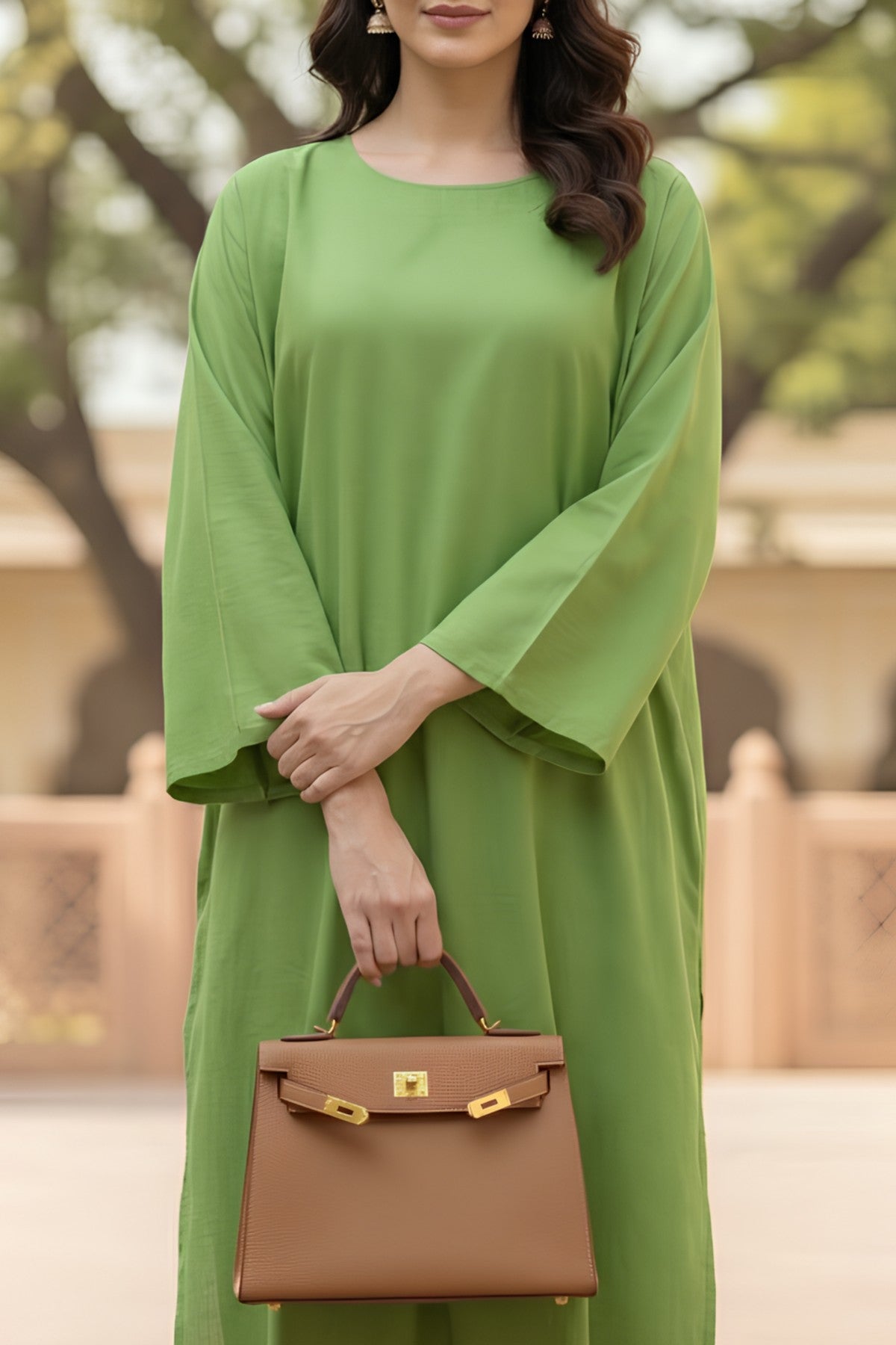 Olive Linen Kurta