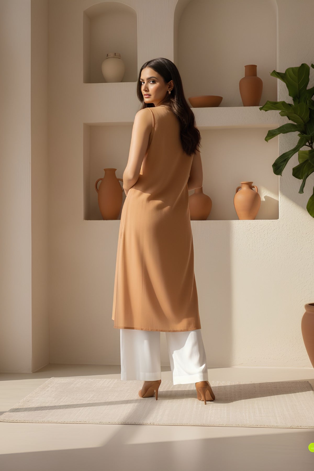 Terracotta Cotton Kurta