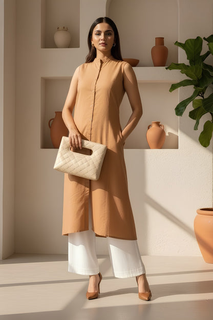 Terracotta Cotton Kurta