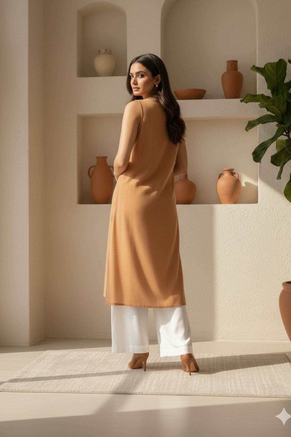 Terracotta Cotton Kurta