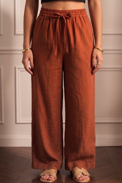 Rust Linen Pants
