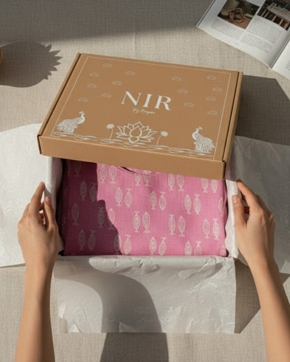 Blush Linen Machli Dress