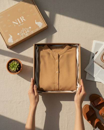 Terracotta Cotton Kurta