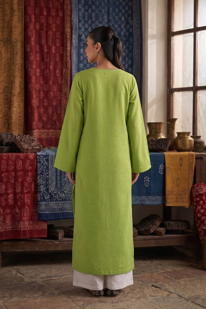 Olive Linen Kurta