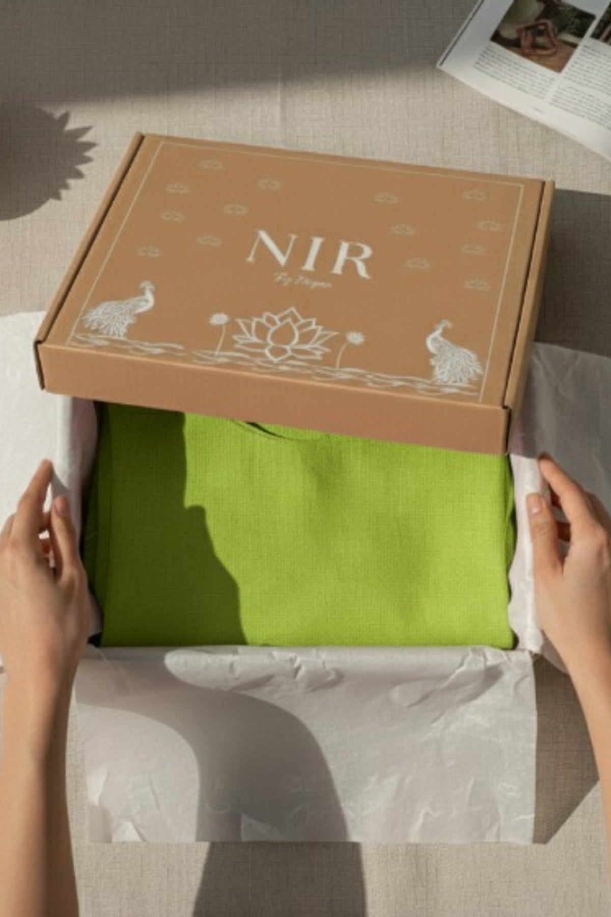 Olive Linen Kurta