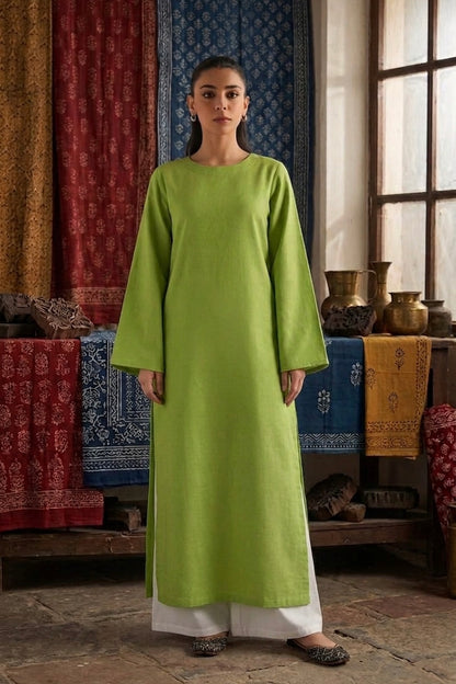 Olive Linen Kurta
