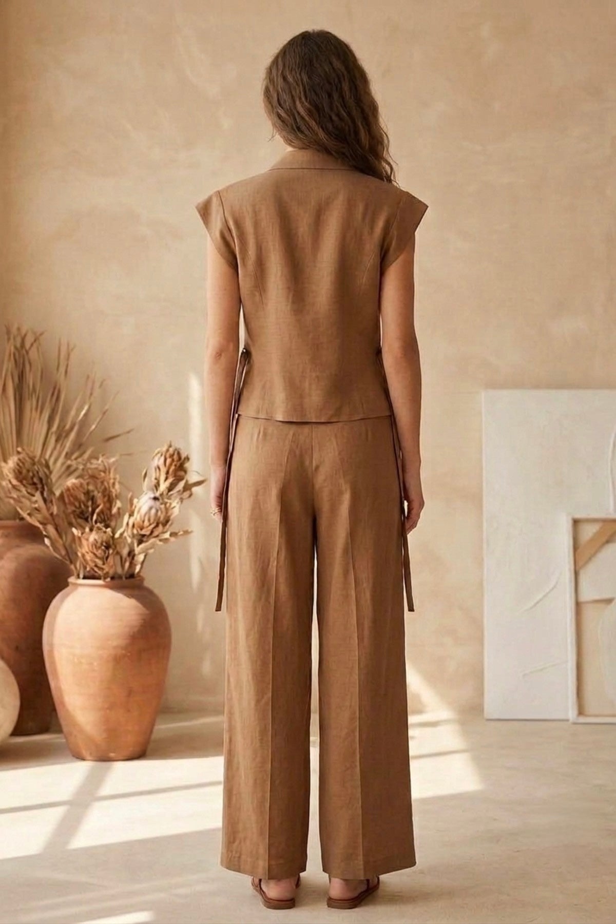 Gul Embroidered Linen Co-ord Set