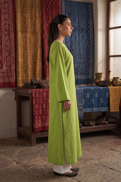 Olive Linen Kurta
