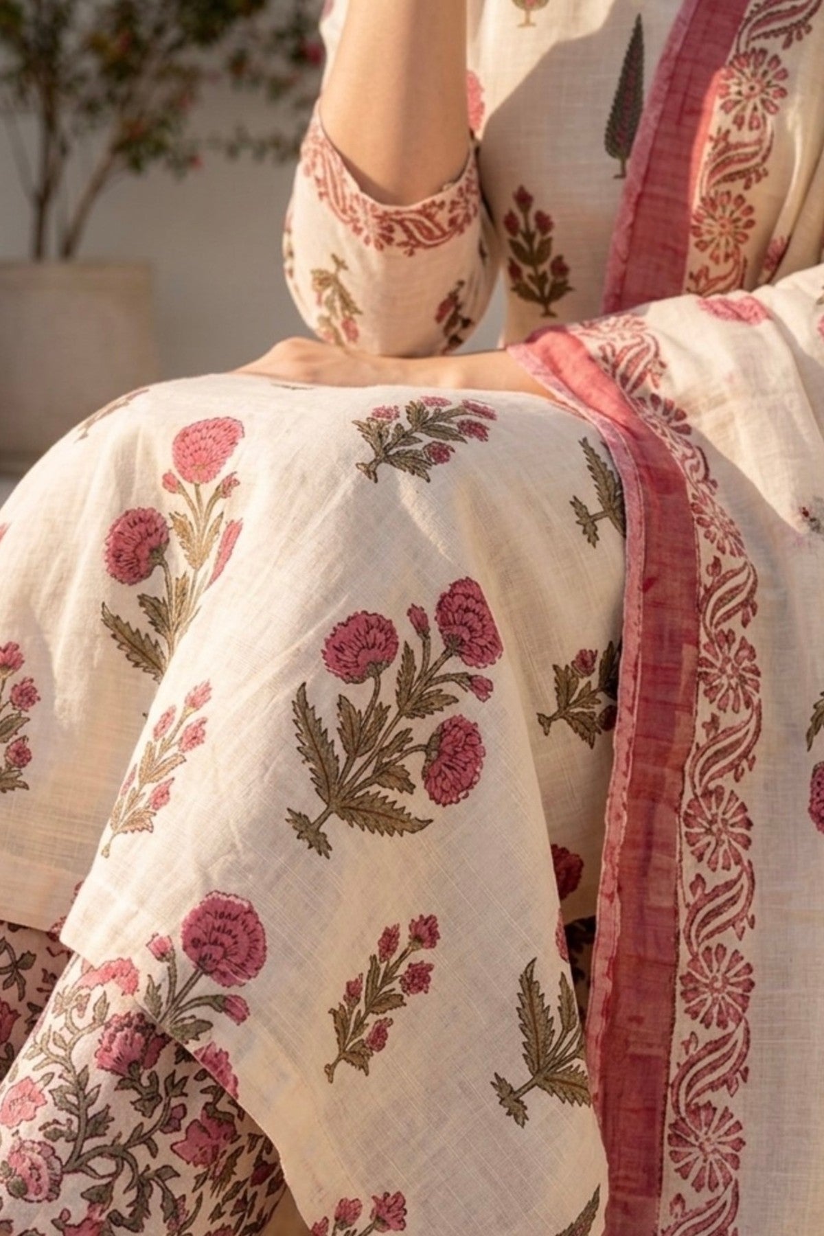 Rani Handblock Printed Cotton Suit