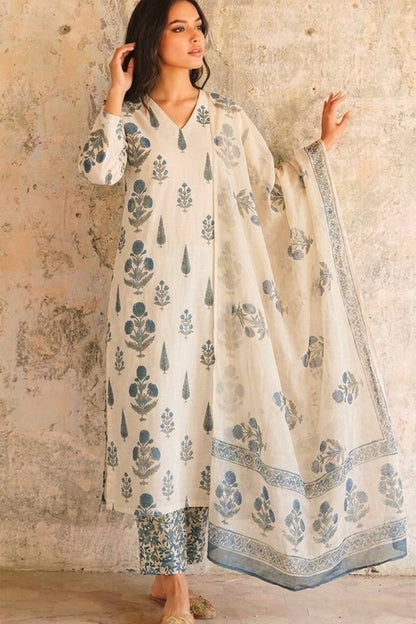 Neel Handblock Printed Cotton Suit