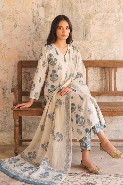 Neel Handblock Printed Cotton Suit