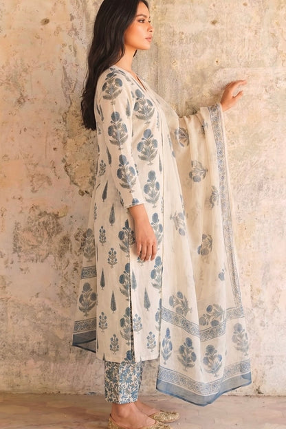 Neel Handblock Printed Cotton Suit